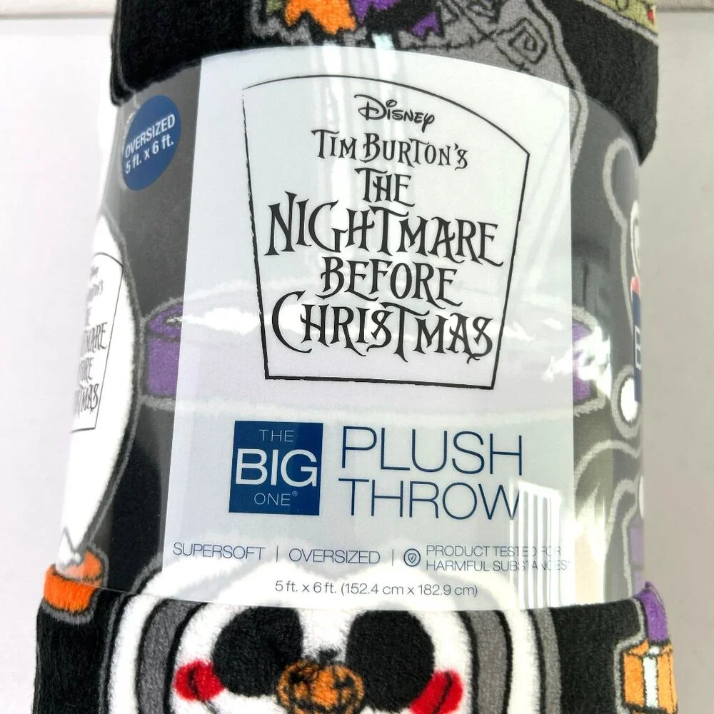 The Nightmare Before Christmas Throw Blanket The Big One 5 x 6 Holiday NEW